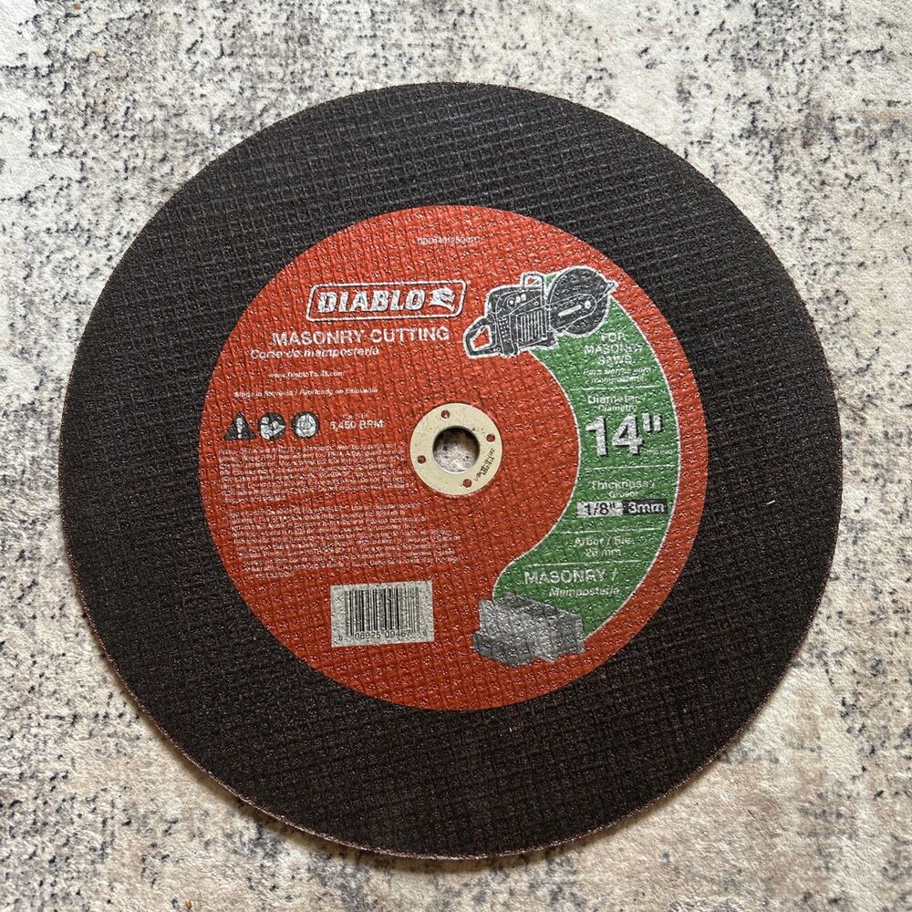 Diablo Tools DBD140125G01C 14 in. Masonry High Speed Cut Off Disc 1/8” Thick